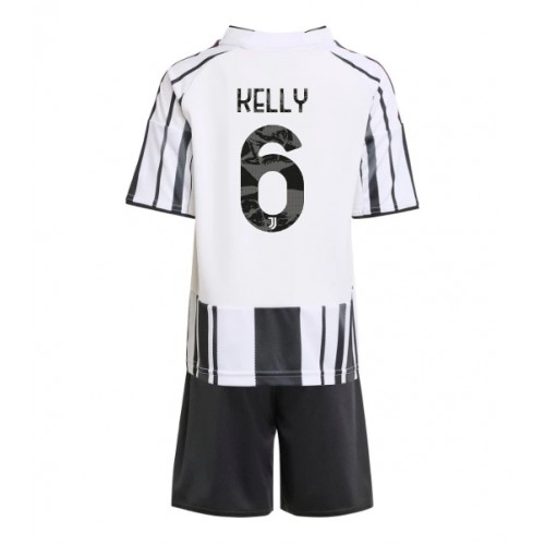 Stroje piłkarskie Juventus Lloyd Kelly #6 Koszulka Podstawowej dla dzieci 2025-26 Krótki Rękaw (+ szorty)